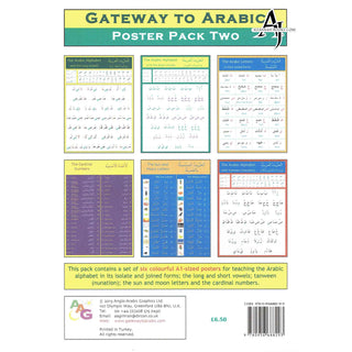 Gateway to Arabic Poster Pack Two (6 posters) By Dr. Imran Hamza Alawiye