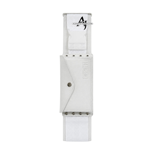 Ihram Belt for Hajj and Umrah - White Leather with Adjustable Buckle