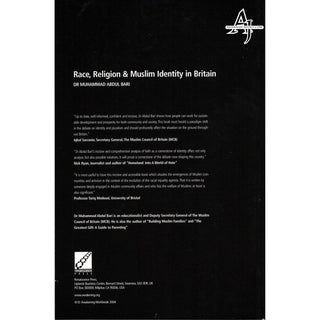 Race Religion and Muslim Identity In Britain By Muhammad Abdul Bari