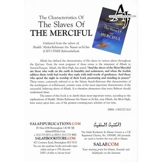 The Characteristics of the Slaves of The Merciful By Imaam 'Abdur-Rahmaan Ibn Naasir as-Sa'dee