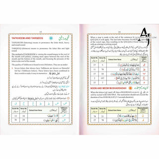 The Holy Quran Colour Coded Tajweed Rules with Colour Coded Manzils (Medium Size) With Case-Ref 23-CC-(13 Lines)