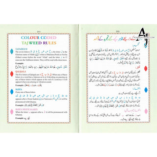 The Holy Quran Colour Coded Tajweed Rules with Colour Coded Manzils (Medium Size) Kaaba Cover