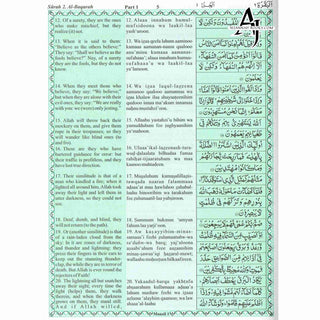 The Holy Quran Transliteration in Roman Script with Arabic Text and English Translation (Green) By Abdullah Yusuf Ali