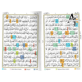 The Holy Quran with Colour Coded Tajweed Rules (Arabic and English Edition)