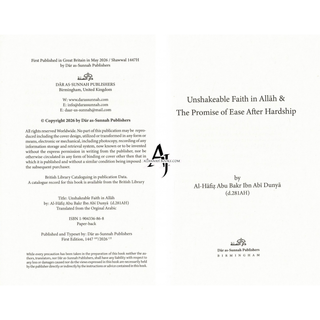 Unshakeable Faith in Allah and the Promise Of Ease After Hardship-Islamic Book By Al Hafiz Ibn Abi Dunya
