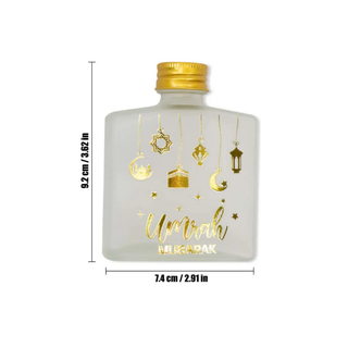 Zam Zam Bottle 100ml Elegant Glass Flask Umrah Mubarak Perfect Gift