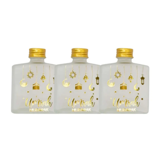 Zam Zam Bottle 100ml Elegant Glass Flask Umrah Mubarak Perfect Gift
